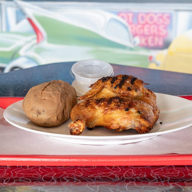 Half Roasted Chicken Dinner.